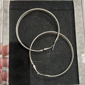 Silver hoops